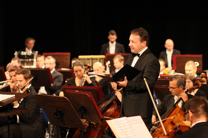 Zbigniew Zamachowski podczas koncertu Stempeniu
